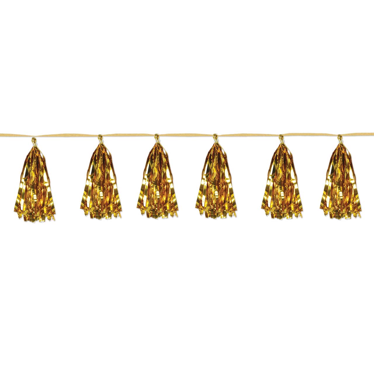 Beistle 8ft. Gold Metallic Tassel Garlands, 2ct.